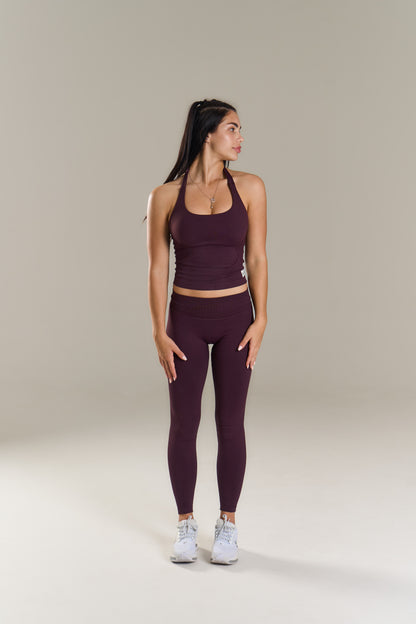 24/7 halter top – mulberry