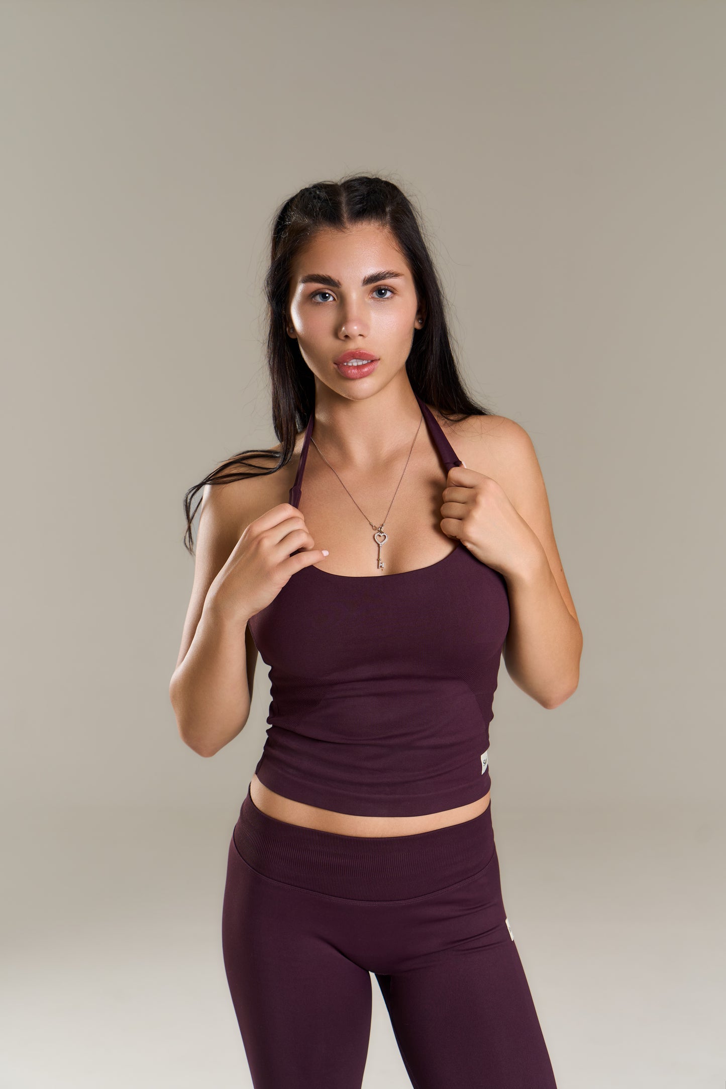 24/7 halter top – mulberry