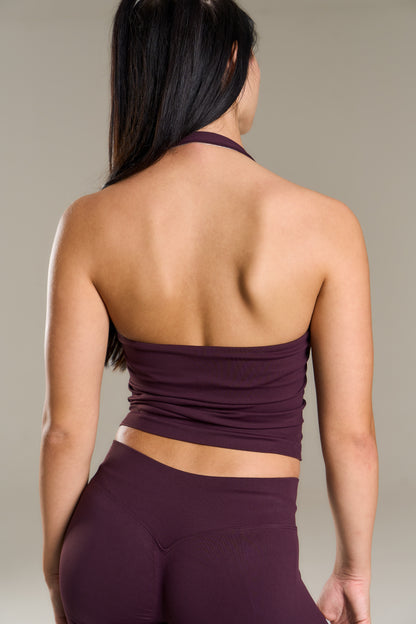 24/7 halter top – mulberry