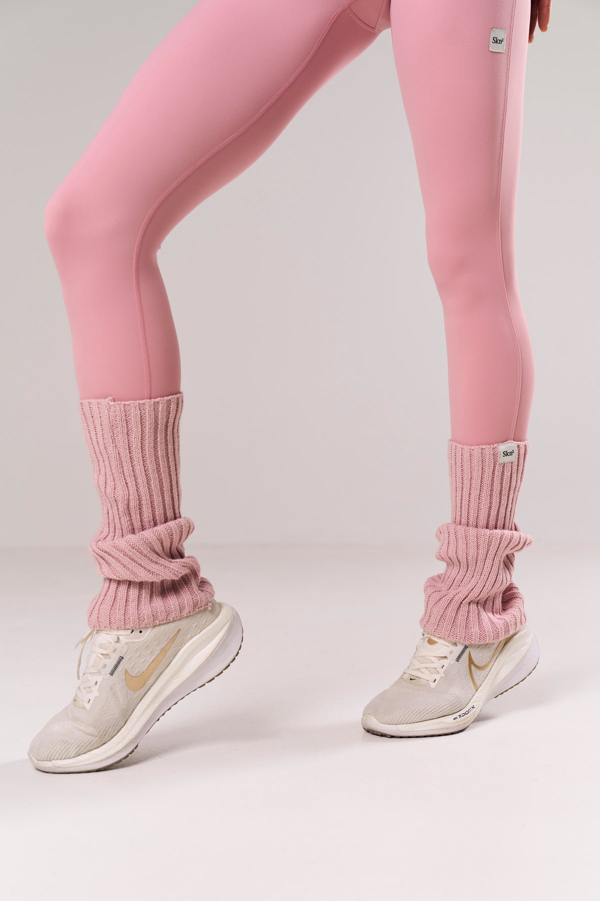 Knit Ribbed Leg Warmers in pink — Skn² women's leg warmers