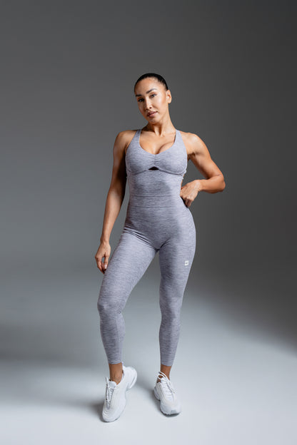 Velura Sculpt Jumpsuit – Grey