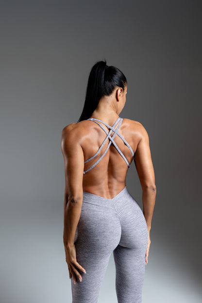 Velura Sculpt Jumpsuit – Grey
