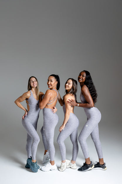 Velura Sculpt Jumpsuit – Grey