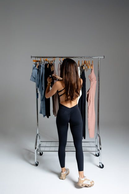 Velura Sculpt Jumpsuit – Black