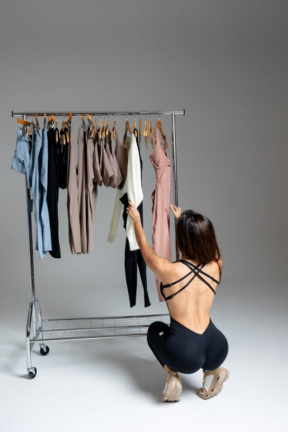 Velura Sculpt Jumpsuit – Black