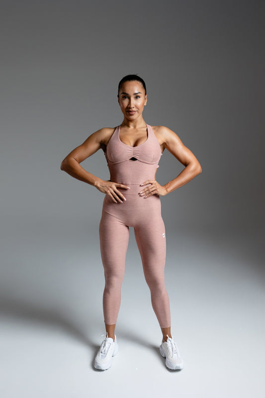 Velura Sculpt Jumpsuit – Rose Nude