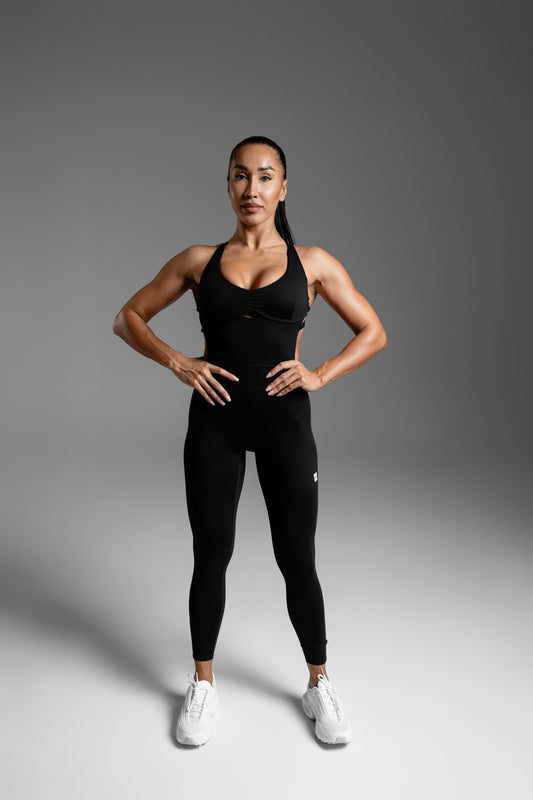 Velura Sculpt Jumpsuit – Black