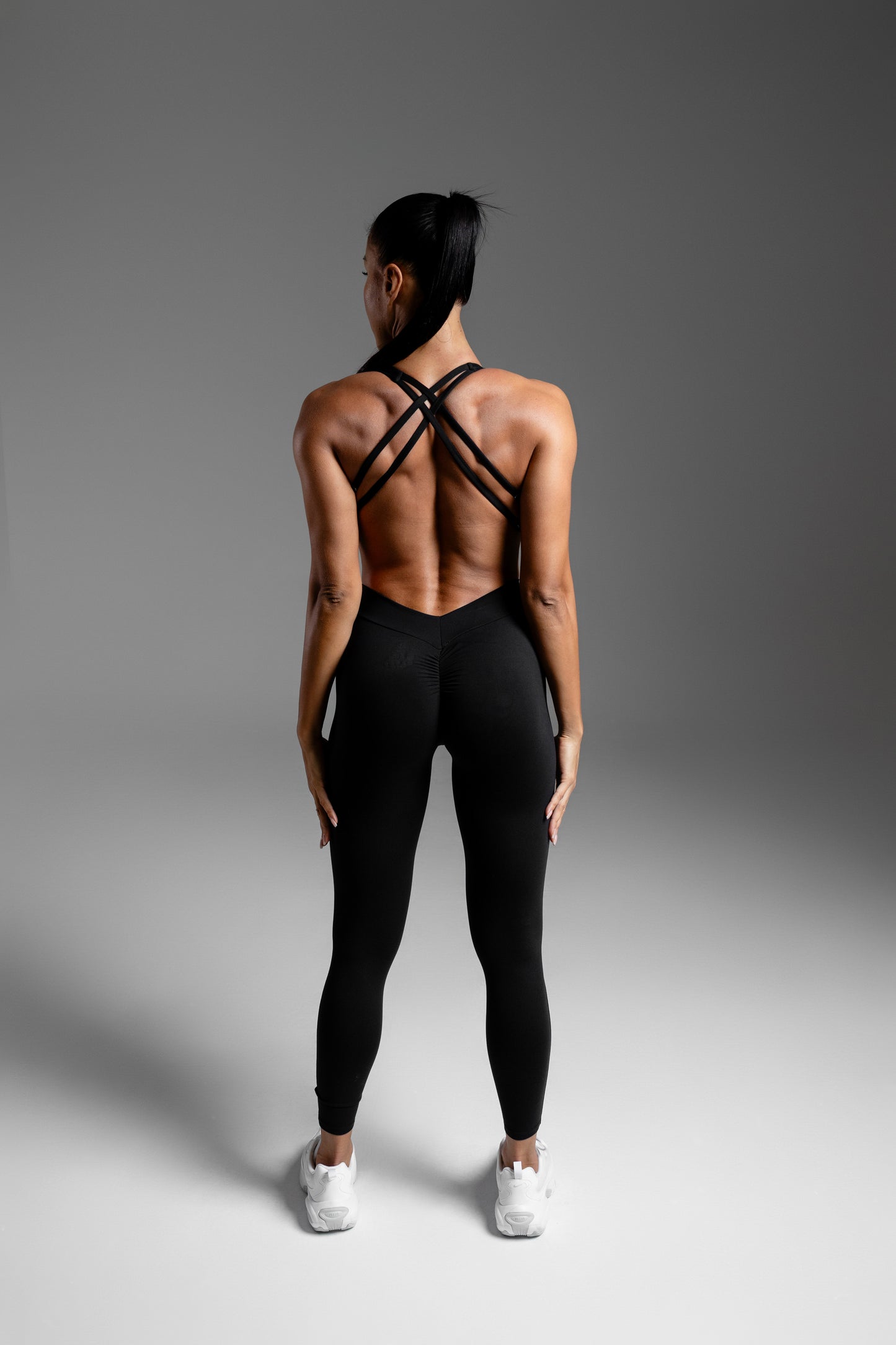 Velura Sculpt Jumpsuit – Black