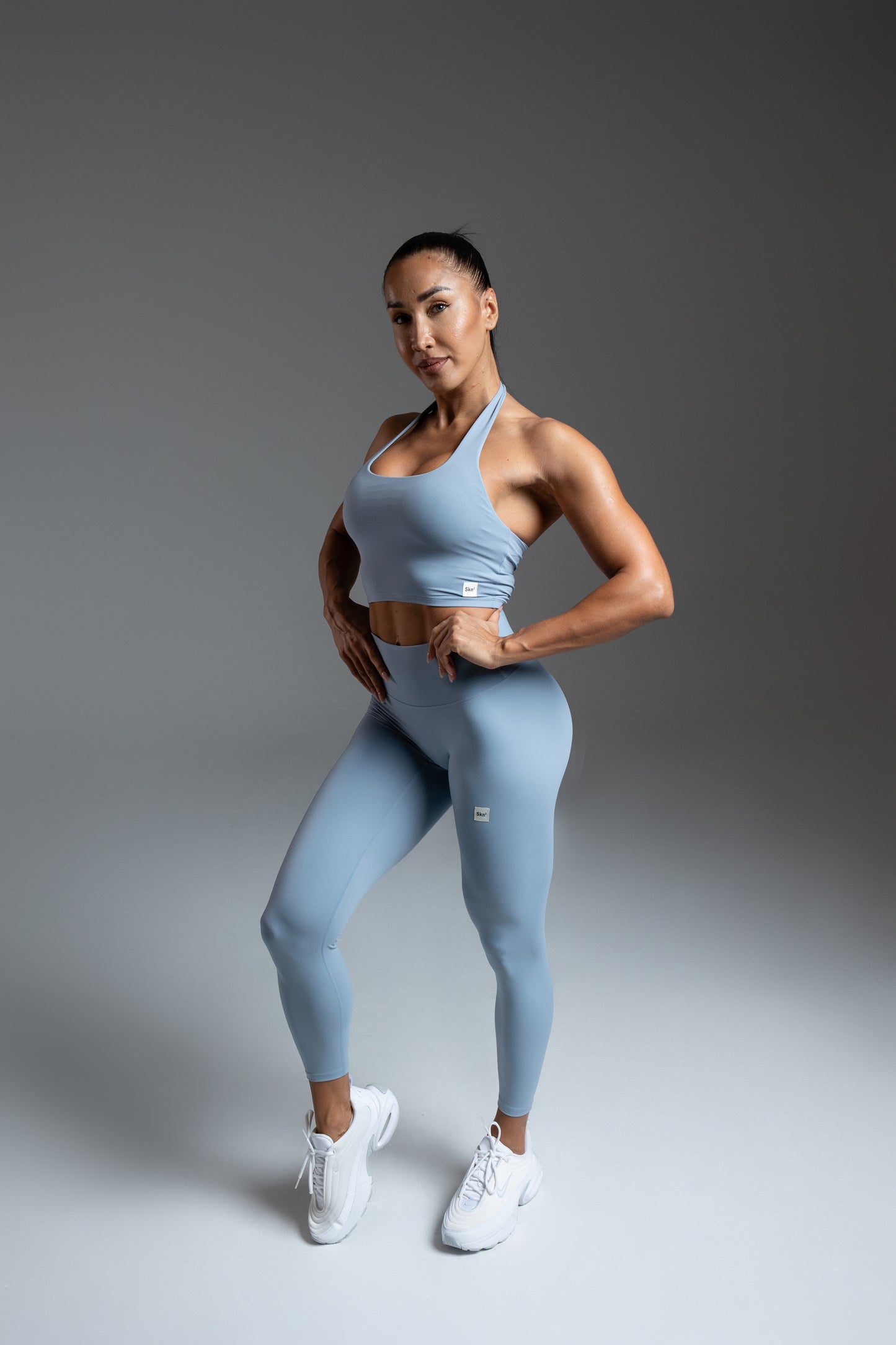 Smooth Rib Legging Sky Blue
