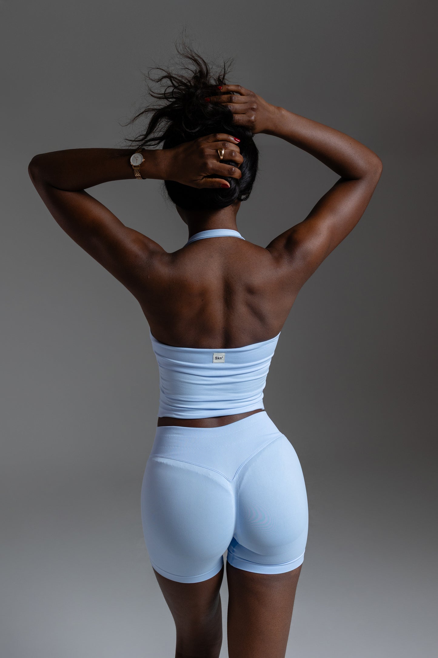 Forma Seamless Halter Top – Sky Blue