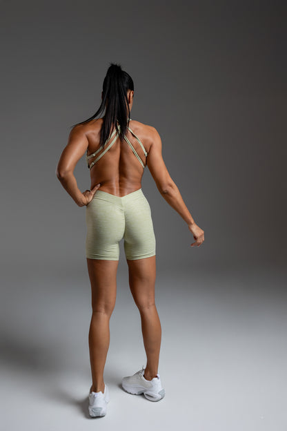 Velura Sculpt Short Jumpsuit – Sage