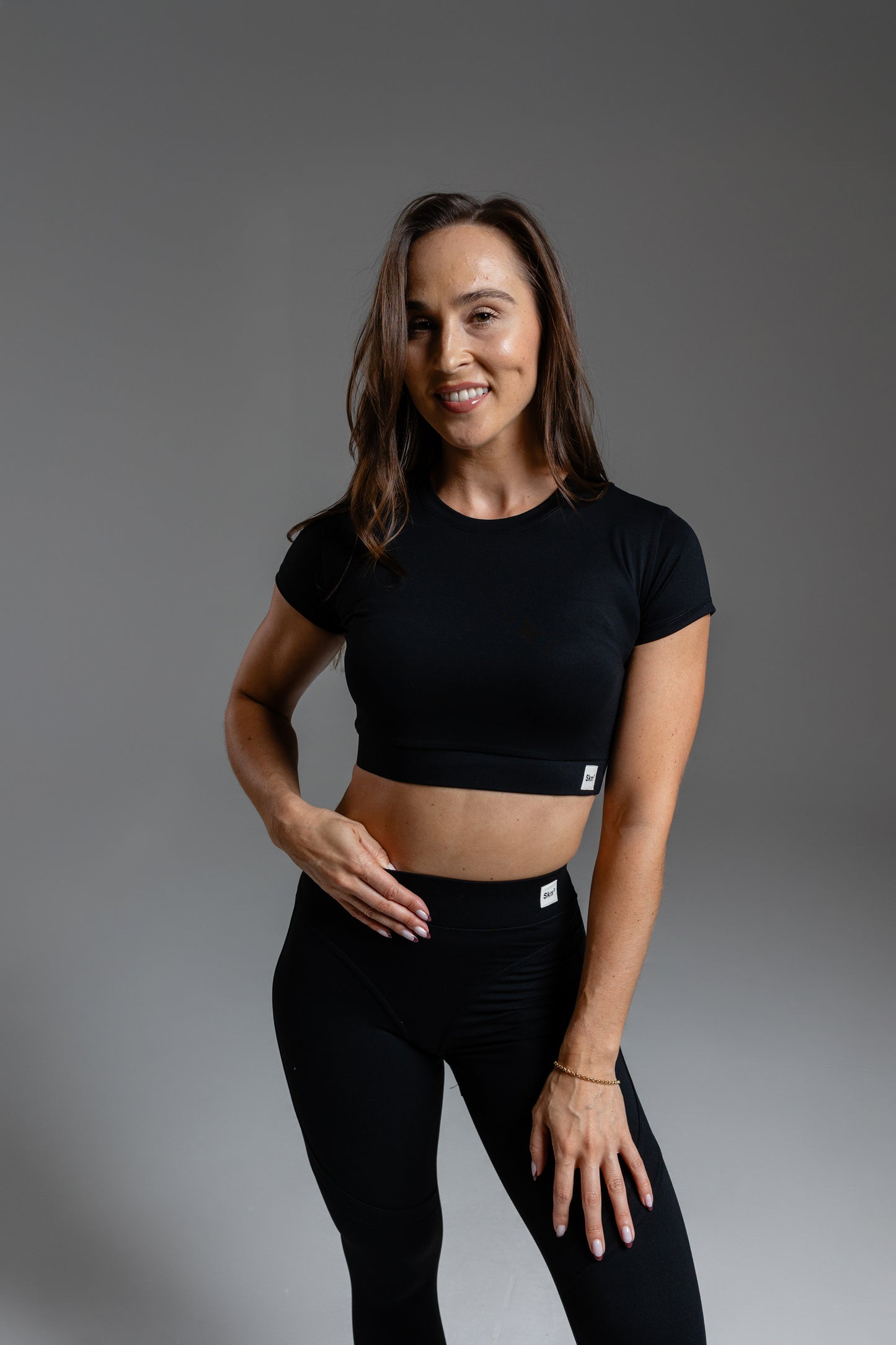 Define Crop Tee Black