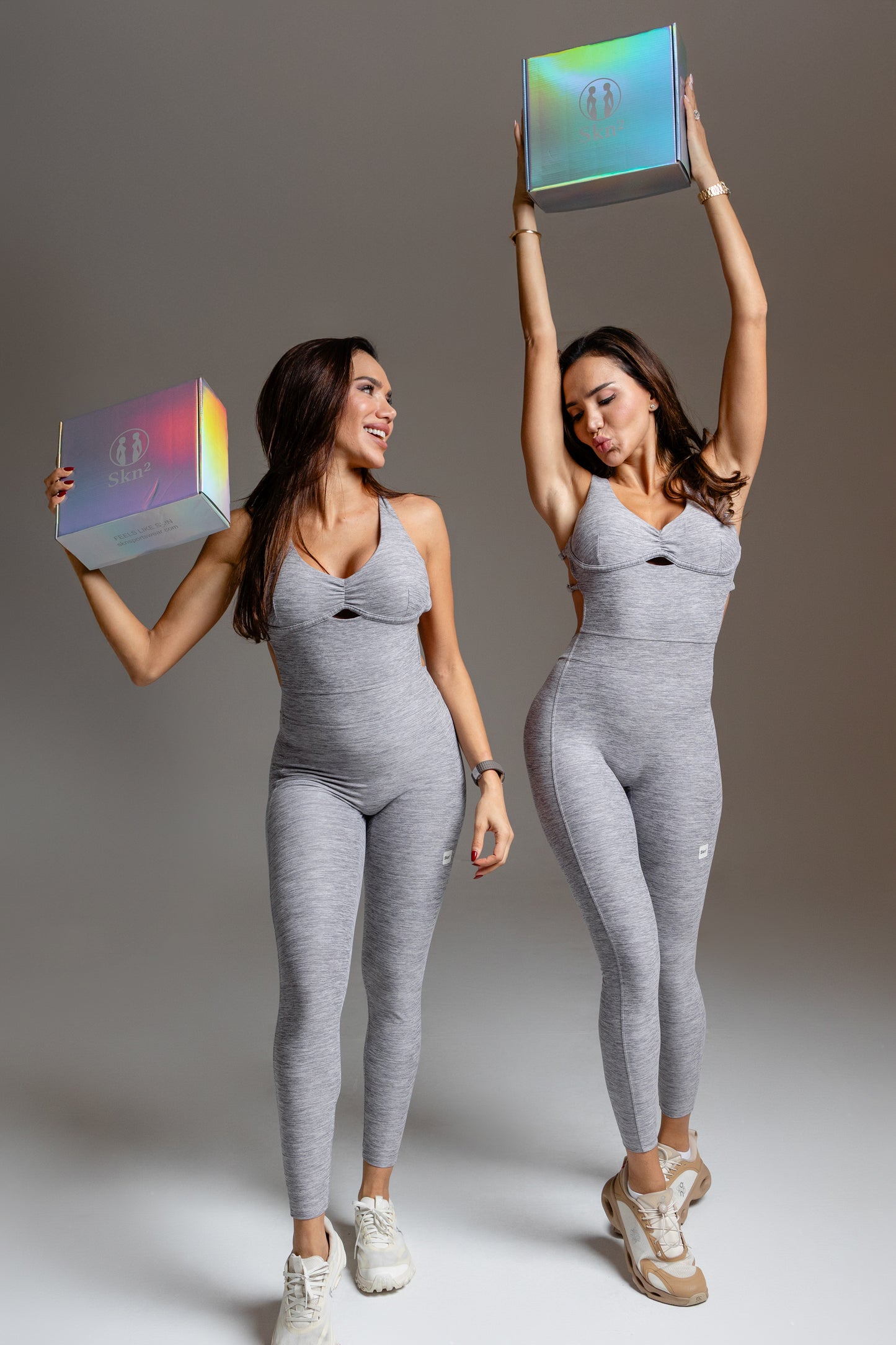 Velura Sculpt Jumpsuit – Grey